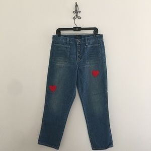 Lucky Brand High Rise Tomboy with Hearts  12/31